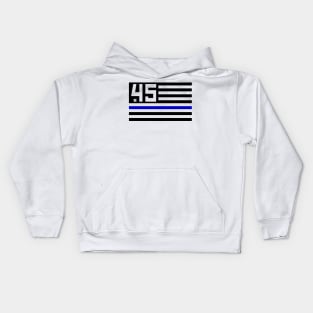 45 Supports The BLUE Flag (Hoz) Kids Hoodie